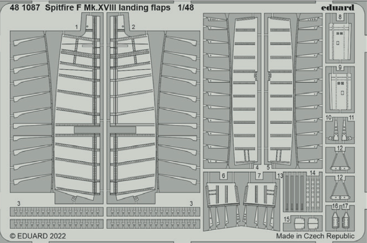 1:48 Supermarine Spitfire F Mk.XVIII landing flaps