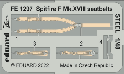 1:48 Supermarine Spitfire F Mk.XVIII seatbelts STEEL
