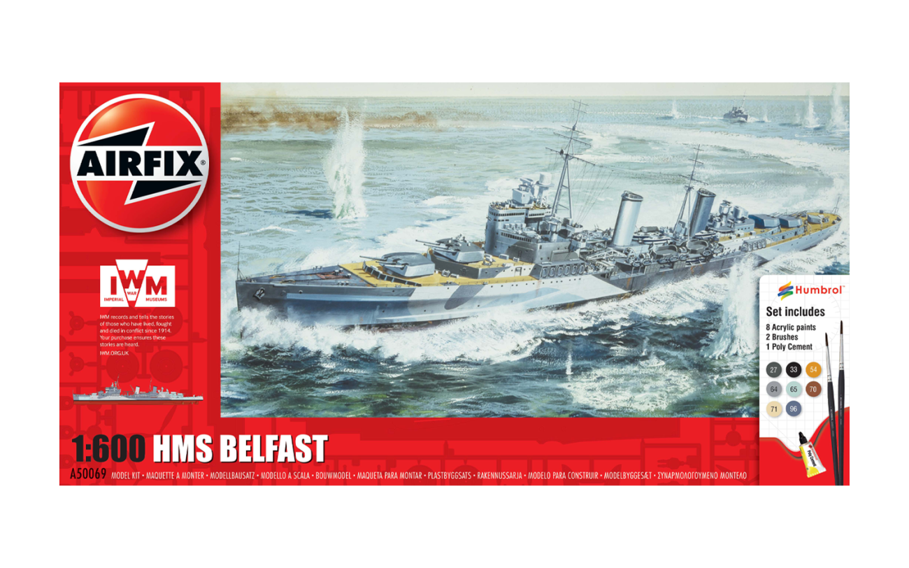 1:600 HMS Belfast Gift Set