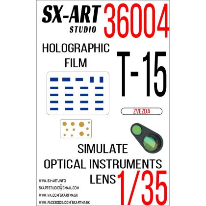 1:35 Imitation of BMPT T-15 inspection instruments (Zvezda) blue / Yellow