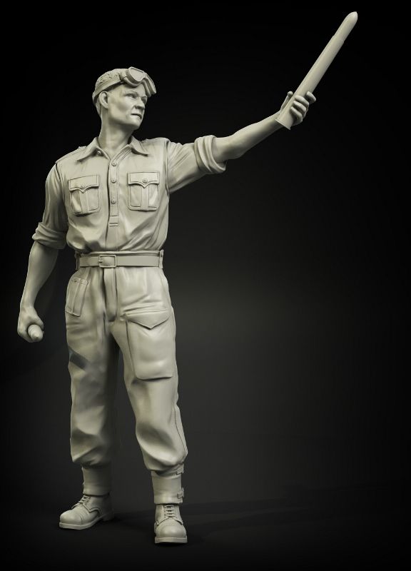 1:35 British RAC North Africa loading 2pdr ammo soldier No.1