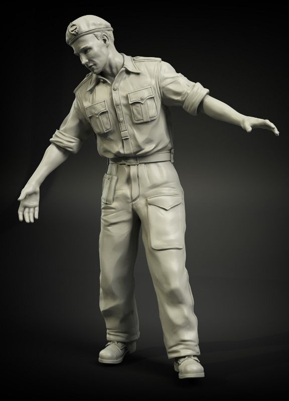 1:35 British RAC North Africa loading 2pdr ammo soldier No.2