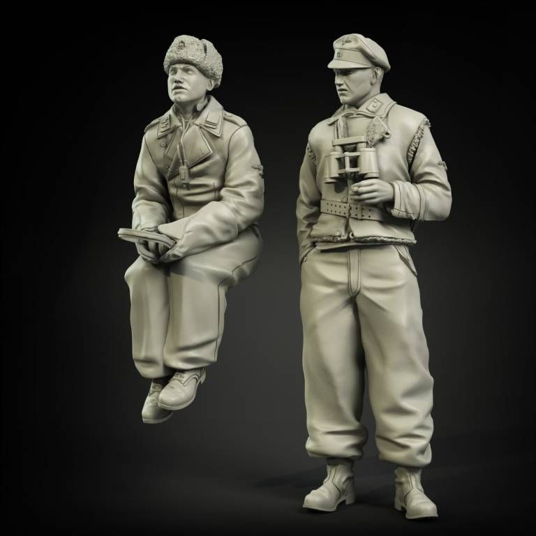 1:35 Waffen-SS tank officers Kharkov set