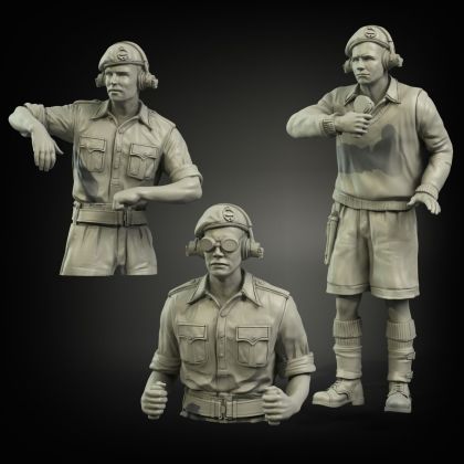 1:35 British RAC North Africa early tank crew (3 figures)