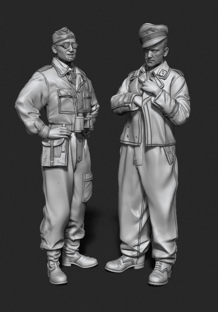 1:35 Waffen-SS tank officers Kursk battle set