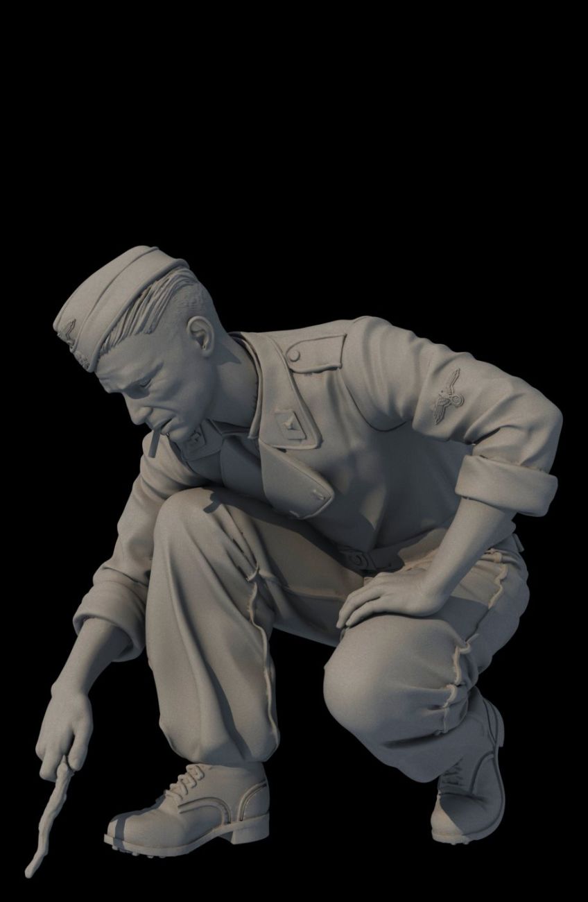 1:35 Waffen-SS tanker sketching