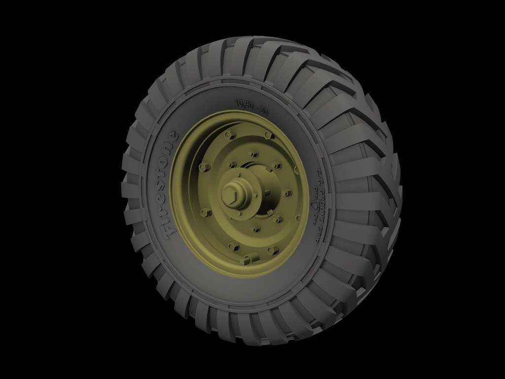 1:35 Fordson WOT 6 road wheels (Dunlop)