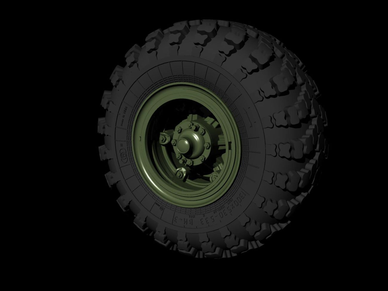 1:35 KRAZ-255B road wheels