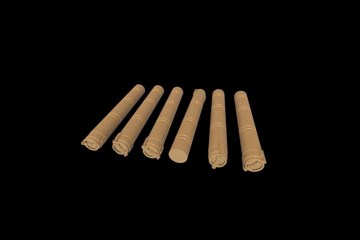 1:35 Metal ammo containers for 88mm FlaK/KwK36 early pattern (12pcs)