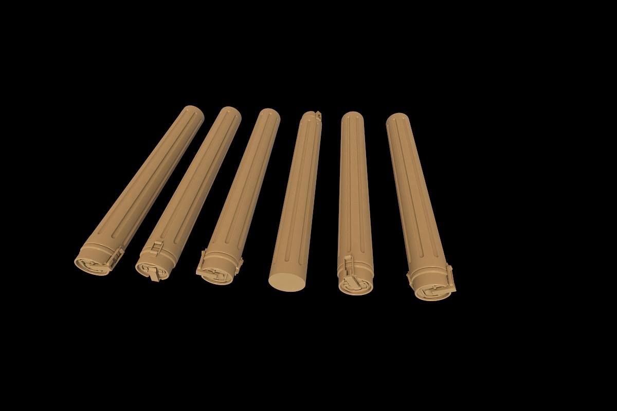 1:35 Metal ammo containers for 88mm FlaK/KwK36 late pattern (12pcs)