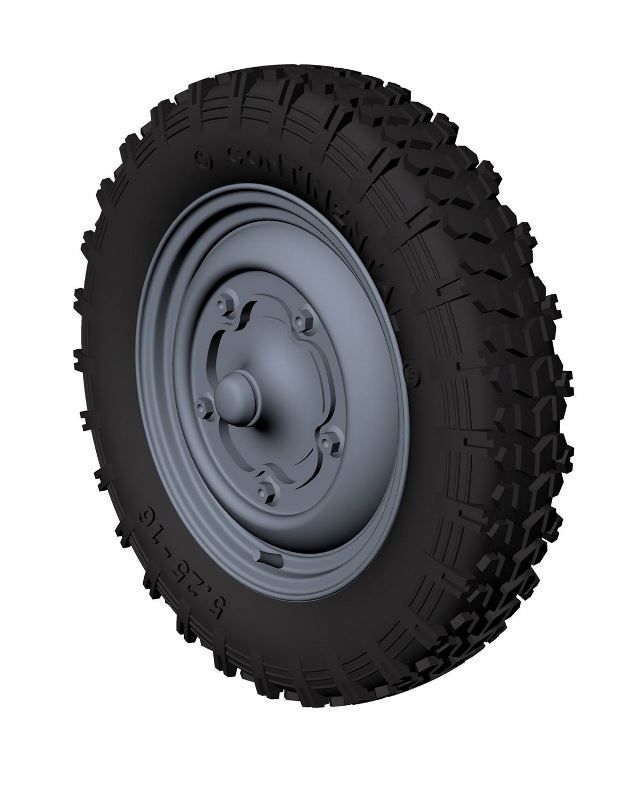 1:35 Kubelwagen road wheels (Extra Gelande)
