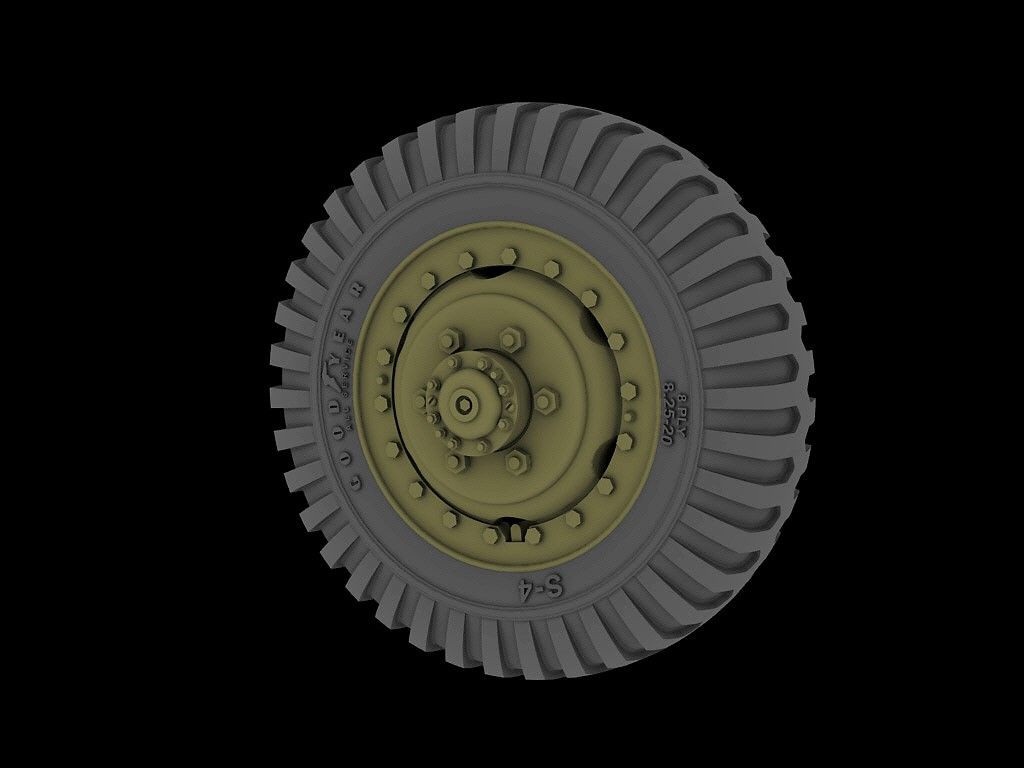 1:35 M3 “Scout car” road wheels (Goodyear)