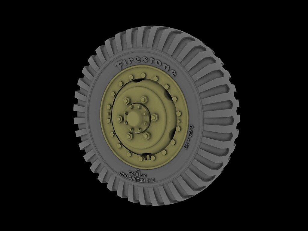 1:35 M8 “Greyhound” road wheels (Firestone)