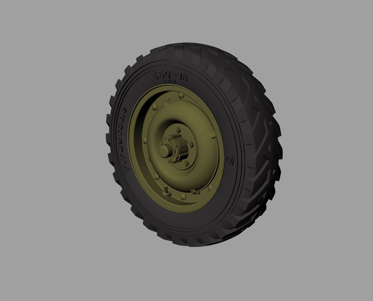 1:35 Willys MB “Jeep” road wheels (Commercial No1)