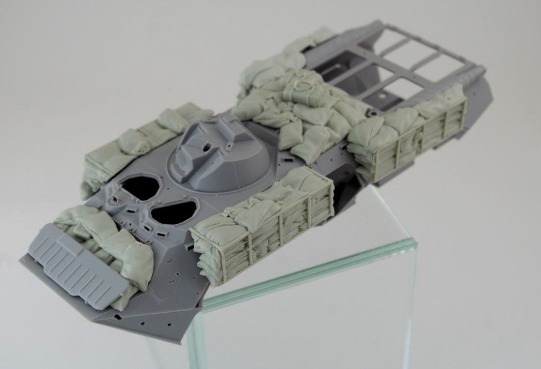 1:35 Sandbags armor for Ukrainian BTR-80