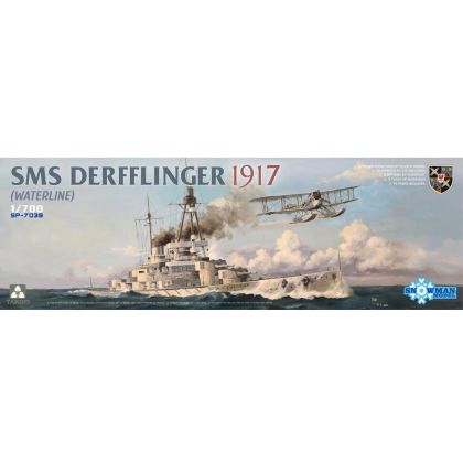 1:700 SMS Derfflinger 1917 (Waterline with 3D printed FF-33E)