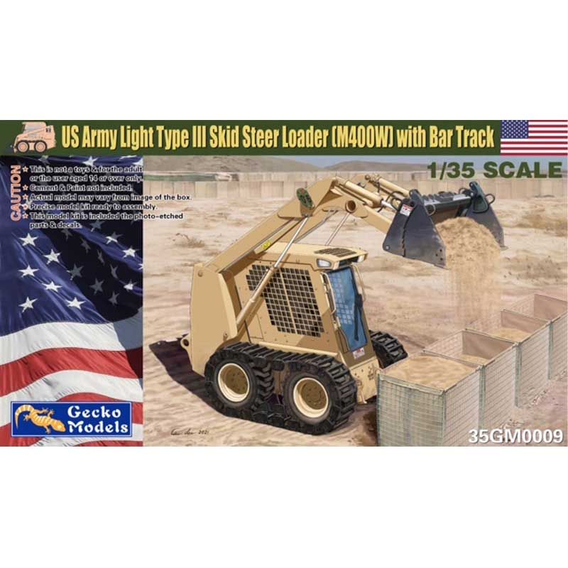 1:35 US Army Light Type III Skid Steer Loader (M400W) with Bar Track