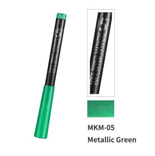MKM-05 Metallic Green Soft Tipped Marker Pen