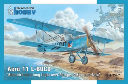 1:72 Blue bird on a long flyight over Europe, Africa and Asia (Aero Ab-11 L-BUCD)