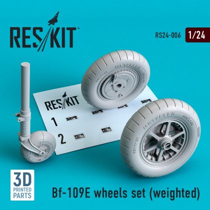 1:24 Bf-109E wheels set (weighted)