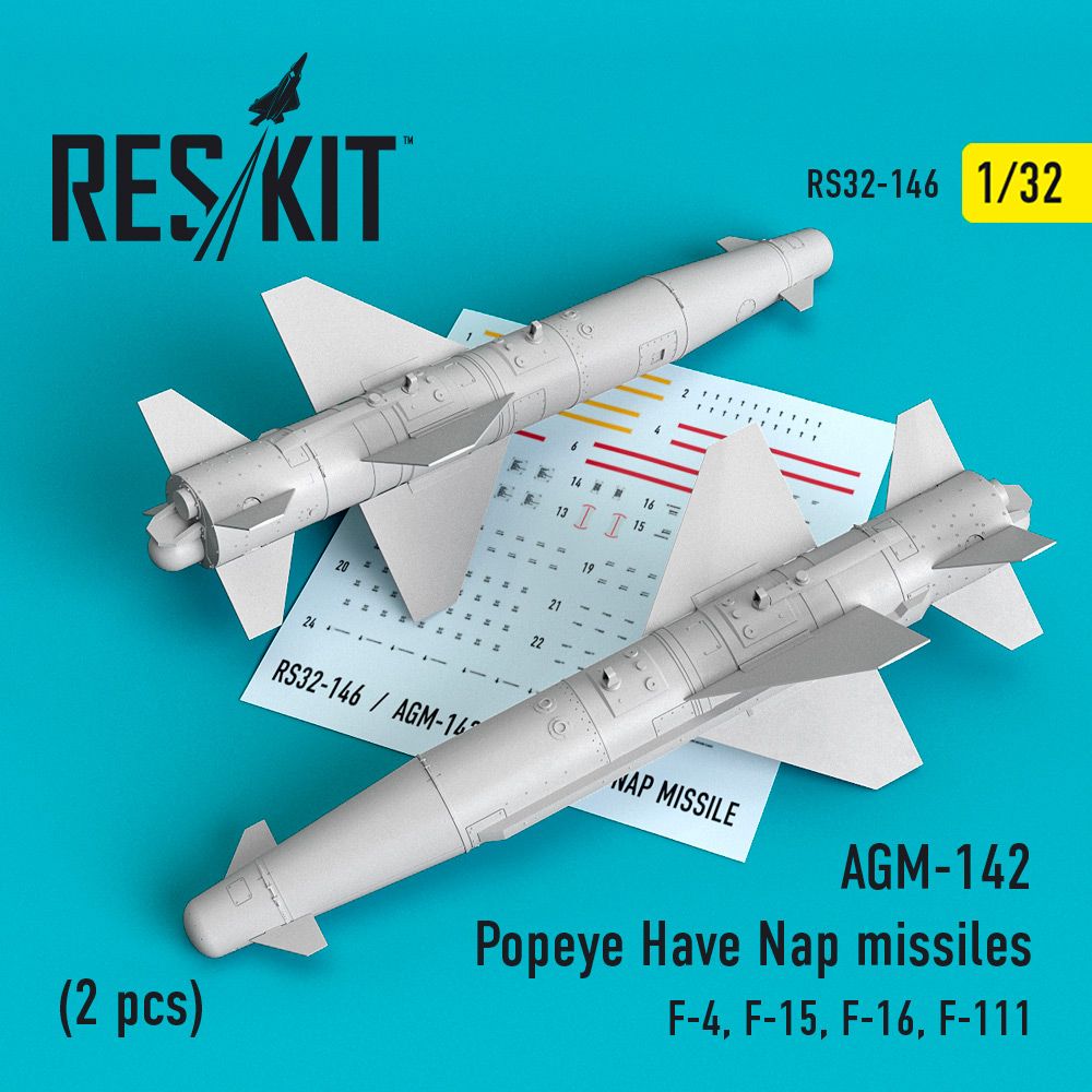 1:32 AGM-142 Popeye Have Nap missiles (2 pcs) (McDonnell F-4 Phantom, F-15, F-16, F-111)
