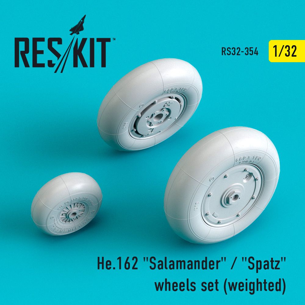 1:32 He-162 Salamander / Spatz wheels set (weighted)