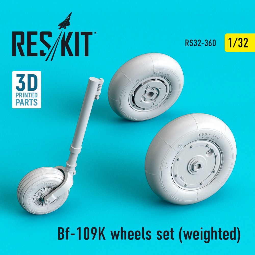 1:32 Bf-109K wheels set (weighted)