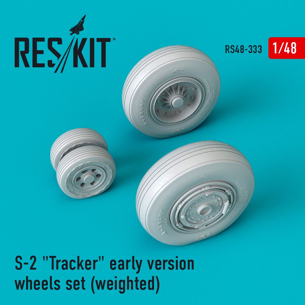 1:48 Grumman S-2 Tracker early version wheels set (weighted)
