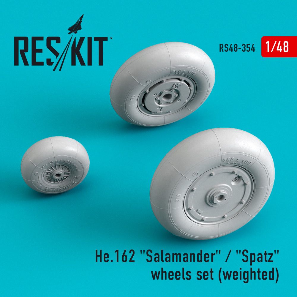 1:48 He-162 Salamander / Spatz wheels set (weighted)