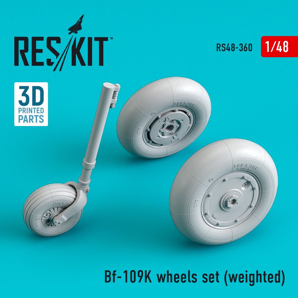 1:48 Bf-109K wheels set (weighted)