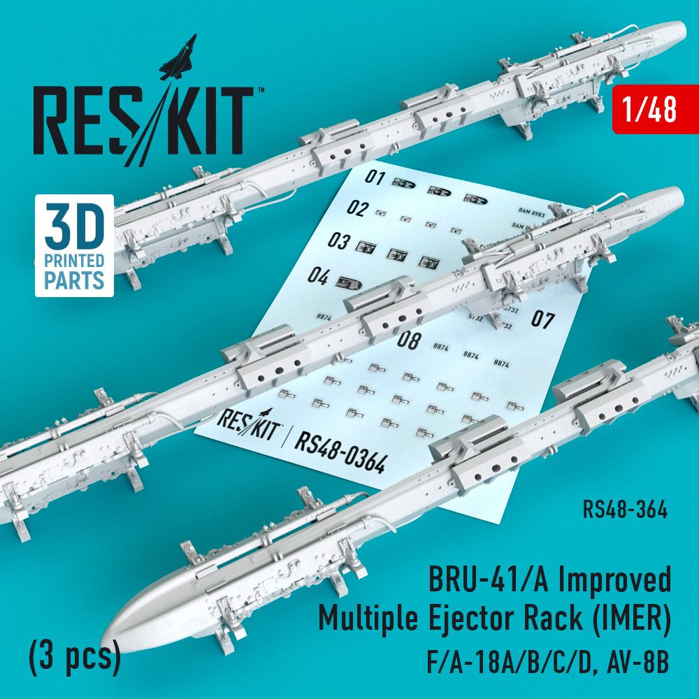 1:48 BRU-41/A Improved Multiple Ejector Rack (IMER) (3 pcs) (F/A-18A/B/C/D, AV-8B)