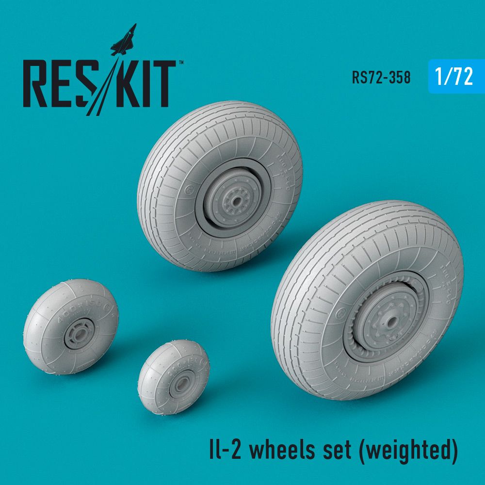 1:72 Il-2 wheels set (weighted)