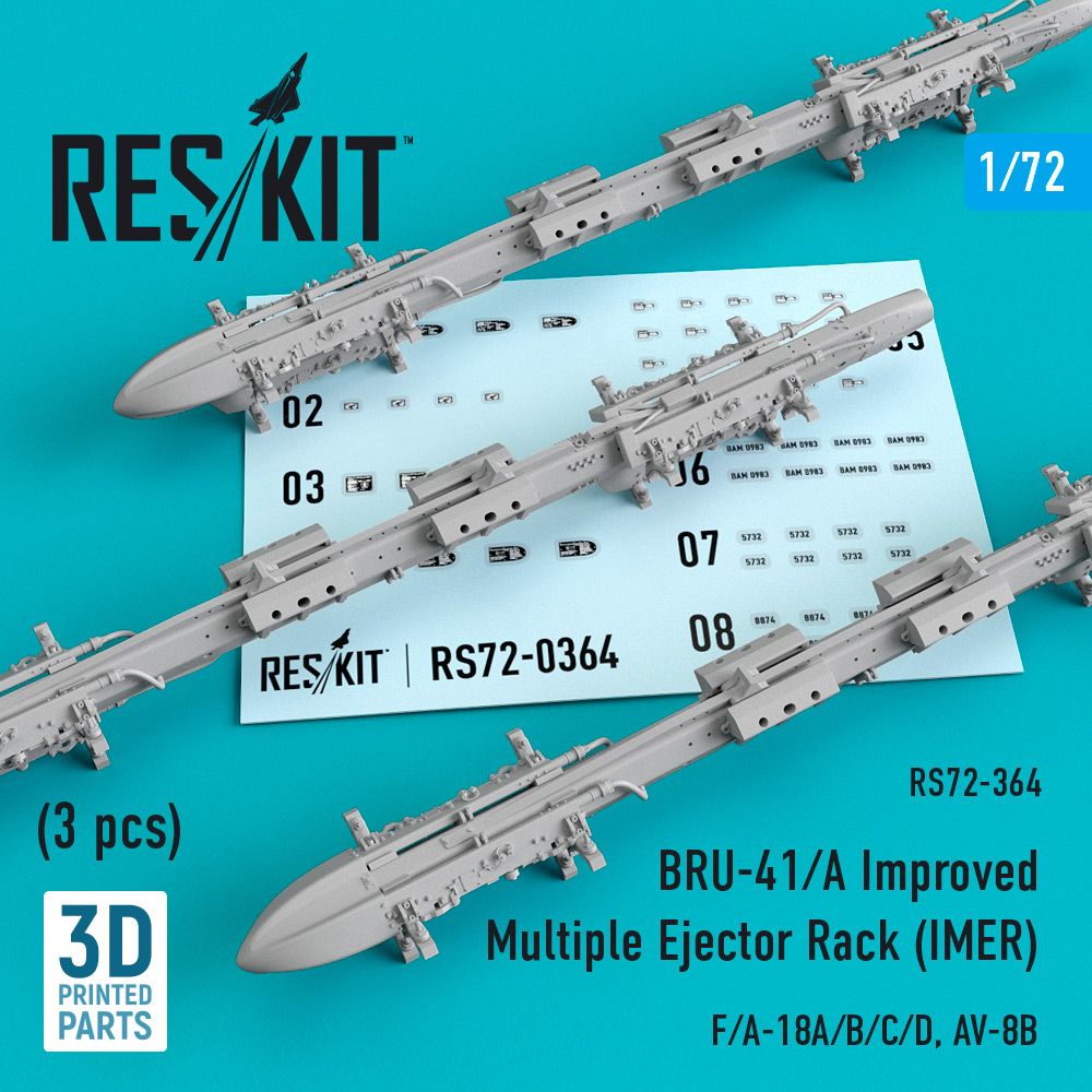 1:72 BRU-41/A Improved Multiple Ejector Rack (IMER) (3 pcs) (F/A-18A/B/C/D, AV-8B)