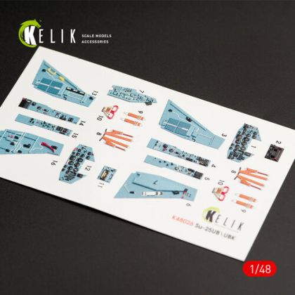 1:48 SU-25UB interior 3D decals for Smer/KP kit