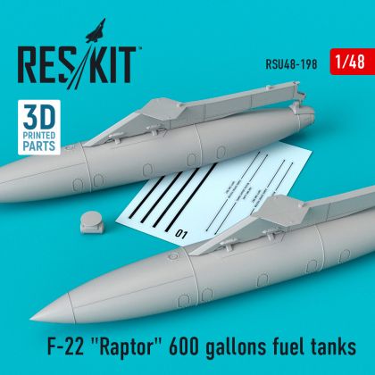 1:48 F-22 Raptor 600 gallons fuel tanks