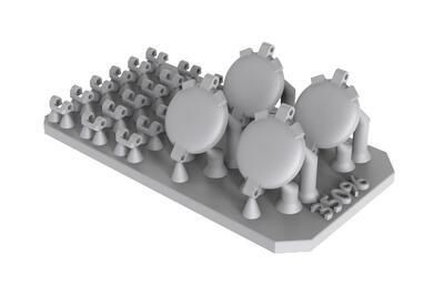 1:35 FUEL CAPS SET FOR M47 FAMILY, FOR 2 TANKS