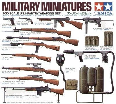 1:35 Military Miniatures U.S. Infantry Weapons