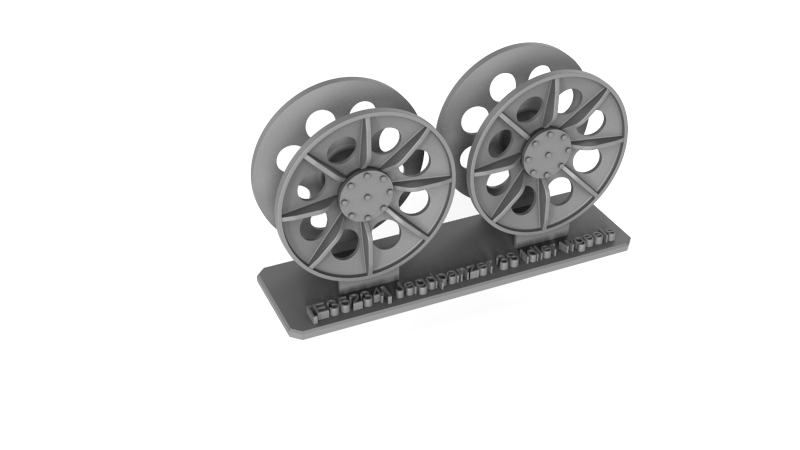 1:35 JAGDPANZER 38 IDLER WHEELS, 8 HOLES RIPS, FOR ONE KIT