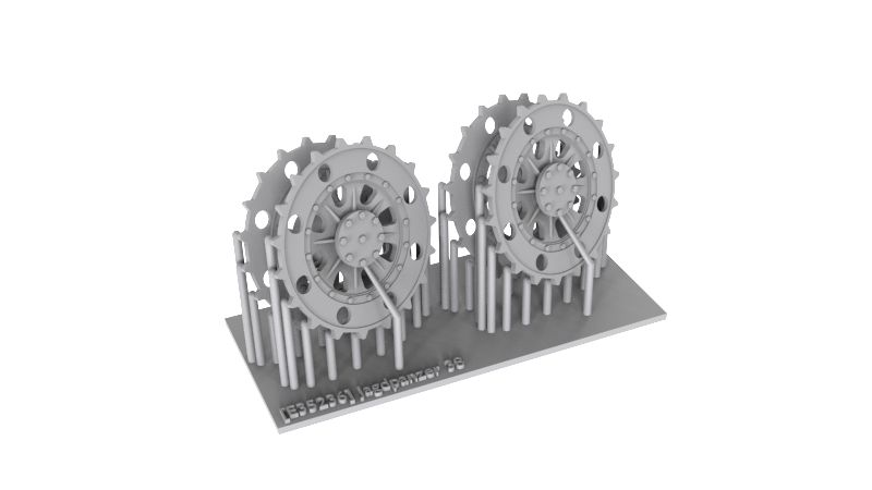 1:35 JAGDPANZER 38 SPROCKET WHEELS, PRESERIES VERSION, FOR ONE KIT