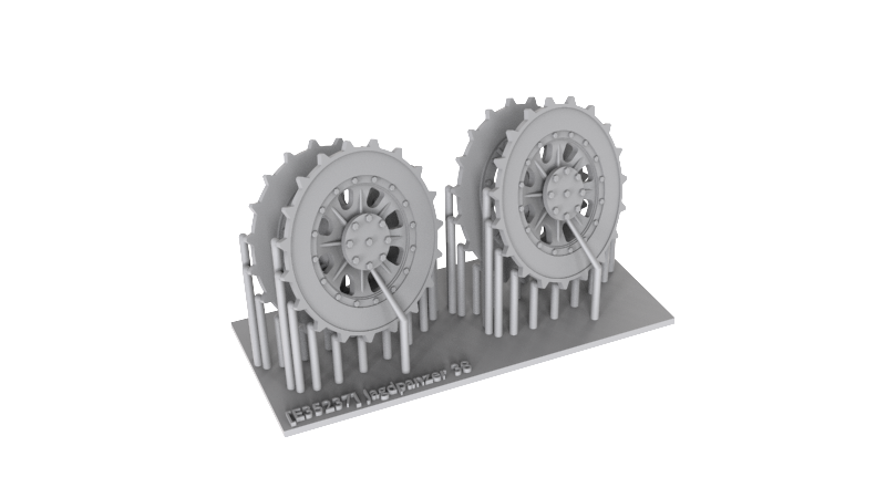 1:35 JAGDPANZER 38 SPROCKET WHEELS, PRODUCTION VERSION, FOR ONE KIT
