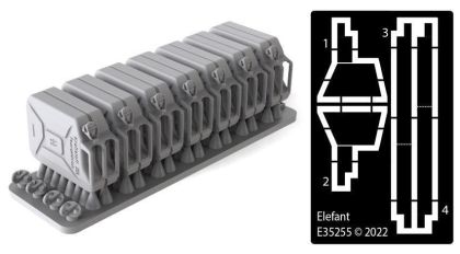 1:35 PZ. III L JERRY CANS RACK WITH CANS 