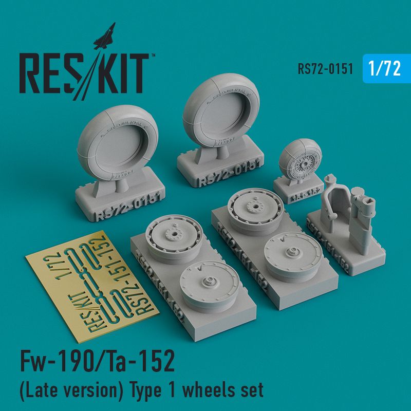 1:72 Fw-190/Ta-152 (Late version) Type 1 wheels set