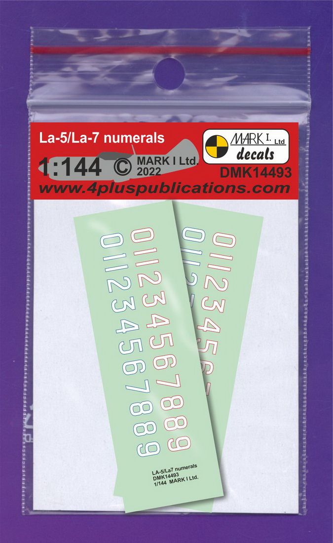 1:144 La-5/7 numerals - White