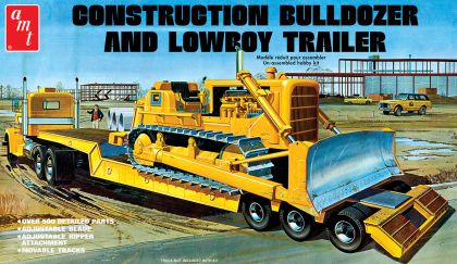 1:25 Construction Bulldozer and Lowboy Trailer