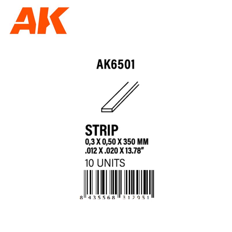 STRIPS 0.30 X 0.50 X 350MM – STYRENE STRIP – (10 UNITS)