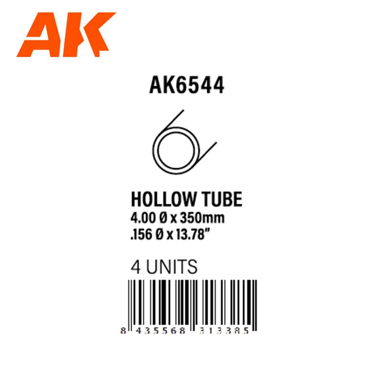 HOLLOW TUBE 4.00 DIAMETER X 350MM – STYRENE HOLLOW TUBE – (4 UNITS)