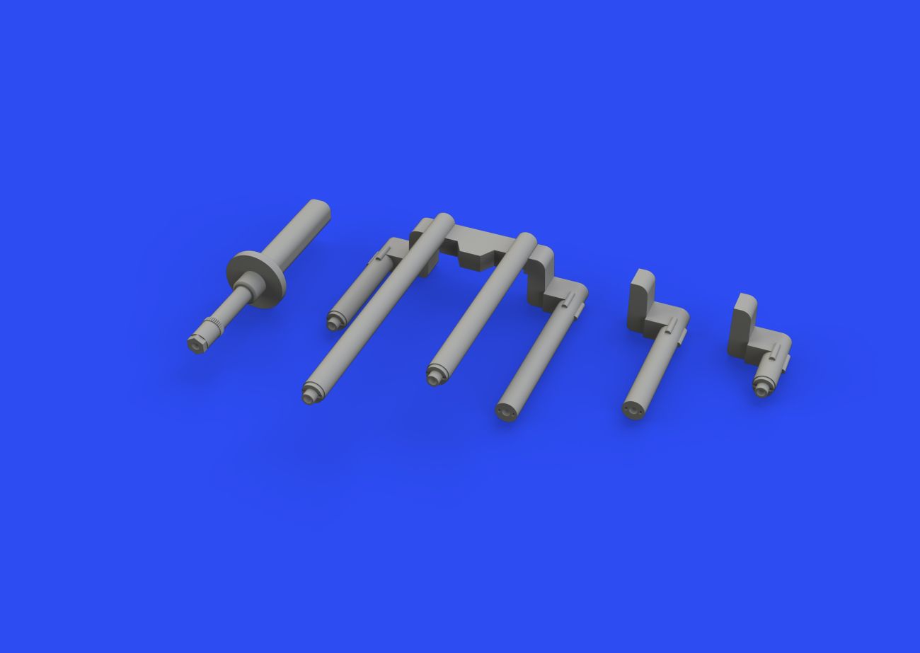 1:48 Lockheed P-38J Lightning gun barrels 3D PRINTED