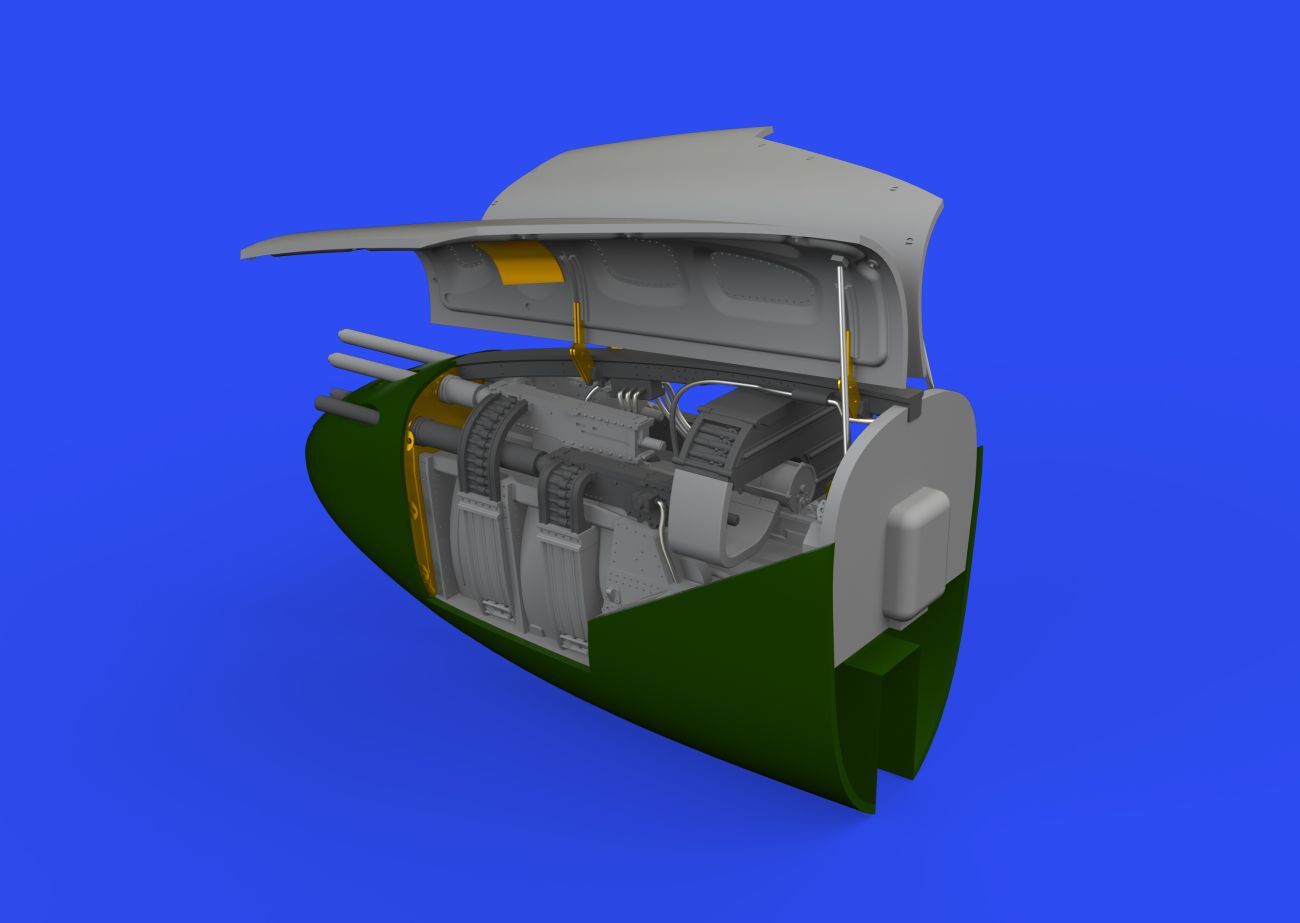 1:48 Lockheed P-38J Lightning nose gun bay 3D PRINTED