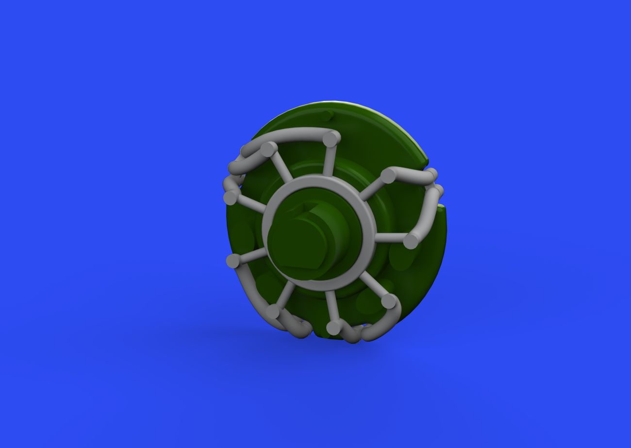 1:72 Grumman FM-2 Wildcat exhaust 3D PRINTED