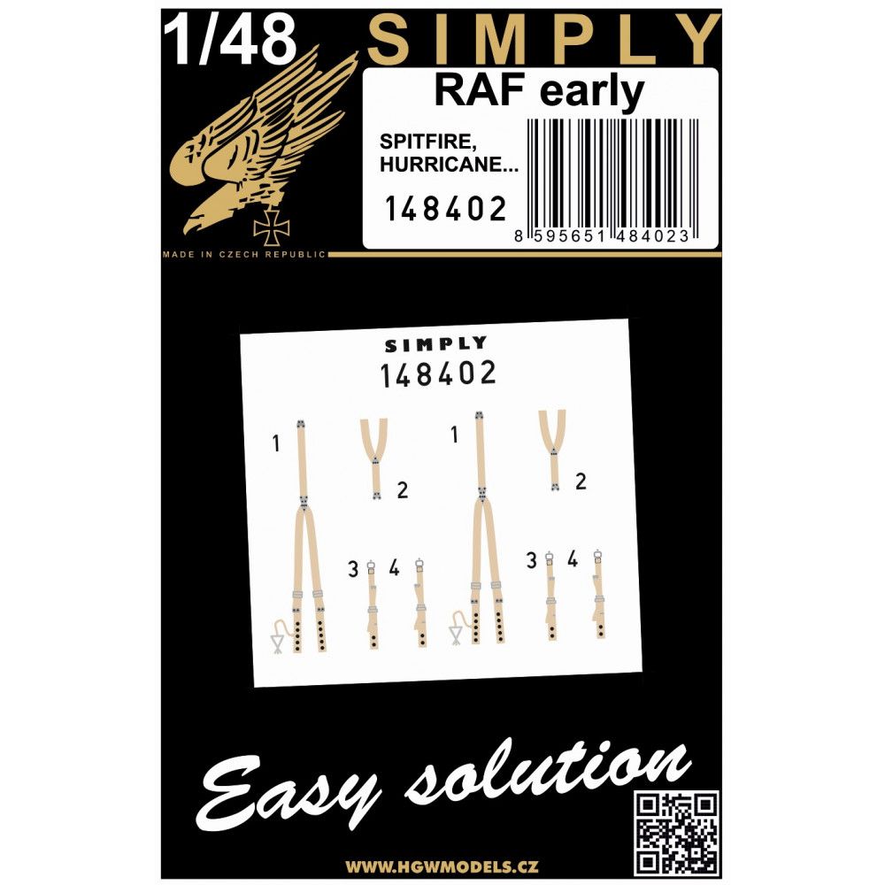 1:48 RAF EARLY (SPITFIRE, HURRICANE...) - SEATBELTS